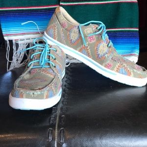 Twisted X Aztec Hooey Loper Shoes- Moc Toe